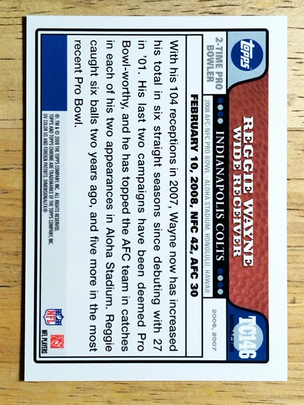 2008 Topps Chrome Refractors #TC146 Reggie Wayne AP