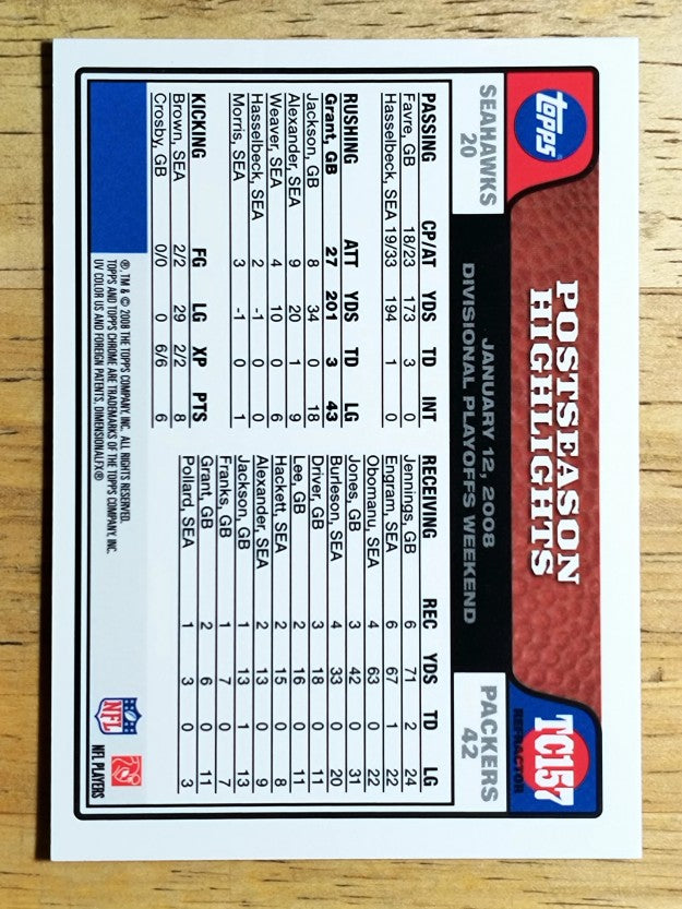 2008 Topps Chrome Refractors #TC157 Ryan Grant PSH