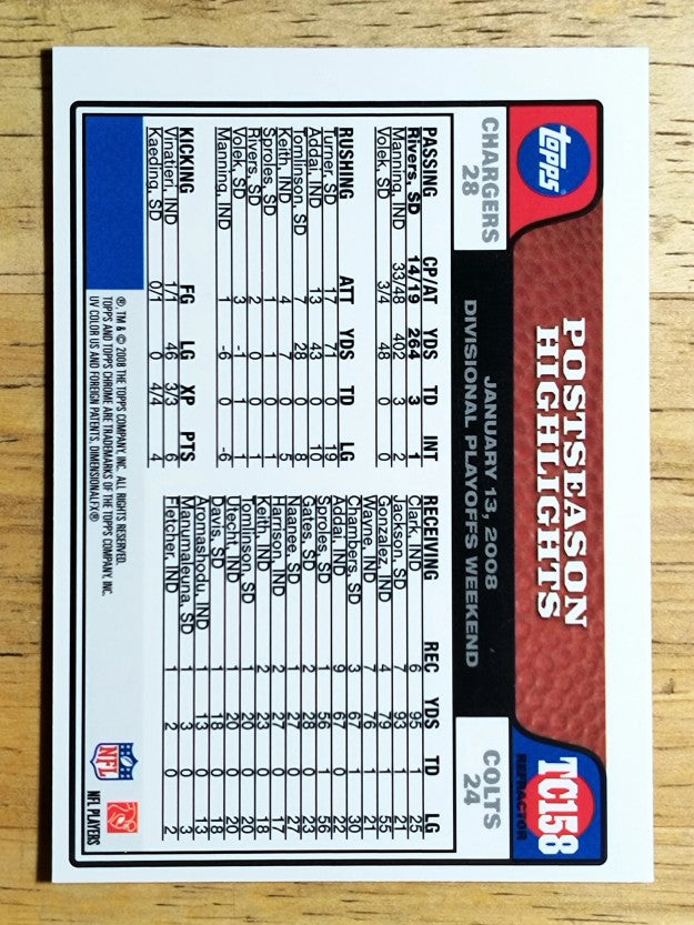 2008 Topps Chrome Refractors #TC158 Philip Rivers PSH