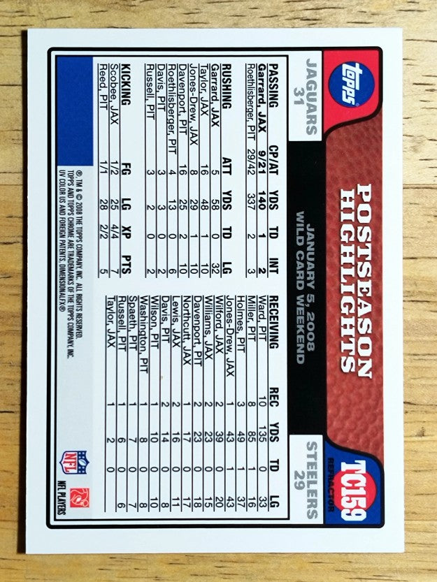 2008 Topps Chrome Refractors #TC159 David Garrard PSH