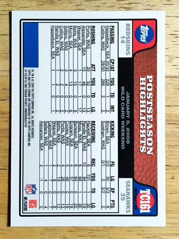 2008 Topps Chrome Refractors #TC161 Seahawks PSH