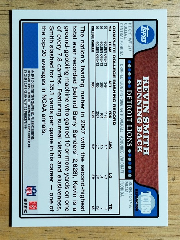 2008 Topps Chrome Refractors #TC189 Kevin Smith