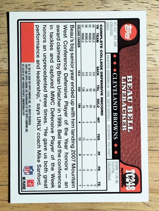 2008 Topps Chrome Refractors #TC248 Beau Bell