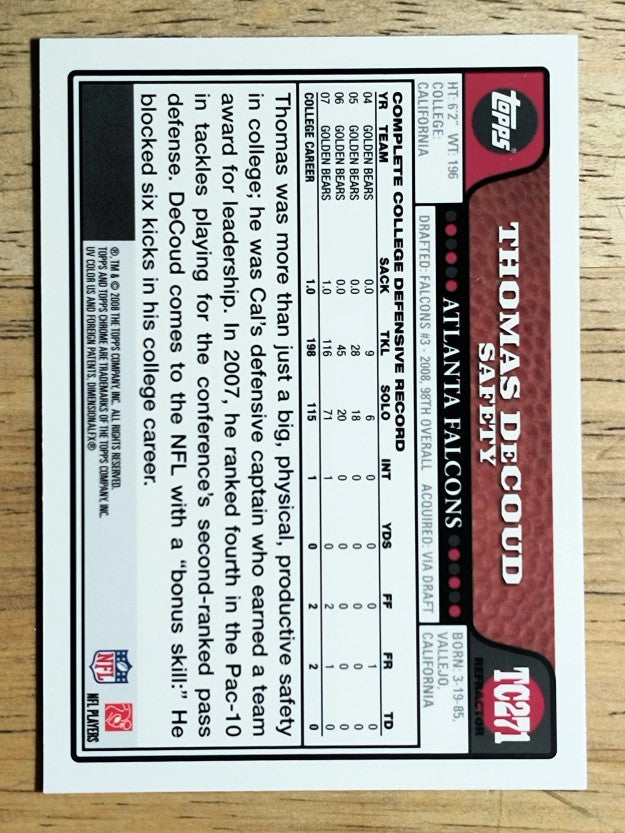 2008 Topps Chrome Refractors #TC271 Thomas DeCoud