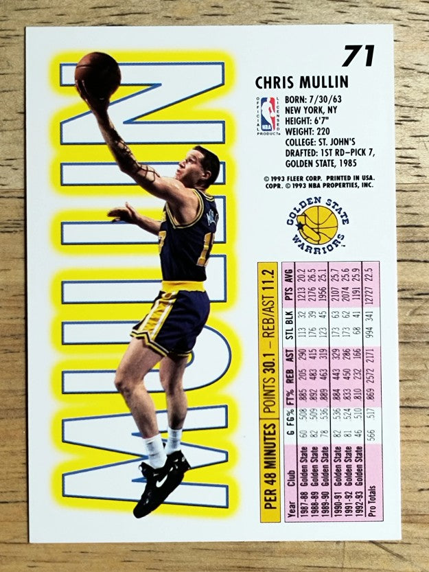 1993-94 Fleer #71 Chris Mullin