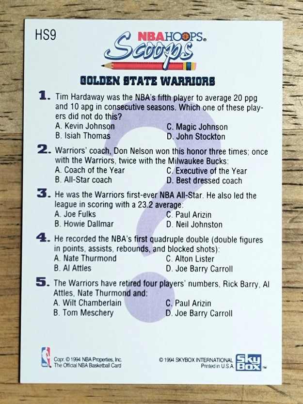 1993-94 Hoops Scoops #HS9 Tim Hardaway