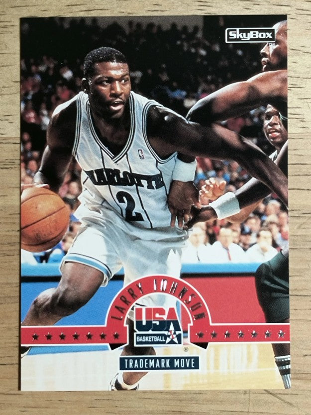 1994 SkyBox USA #11 Larry Johnson/Trademark Move