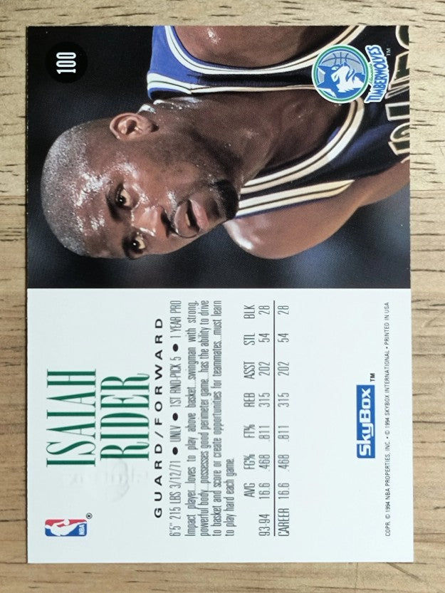 1994-95 SkyBox Premium #100 Isaiah Rider