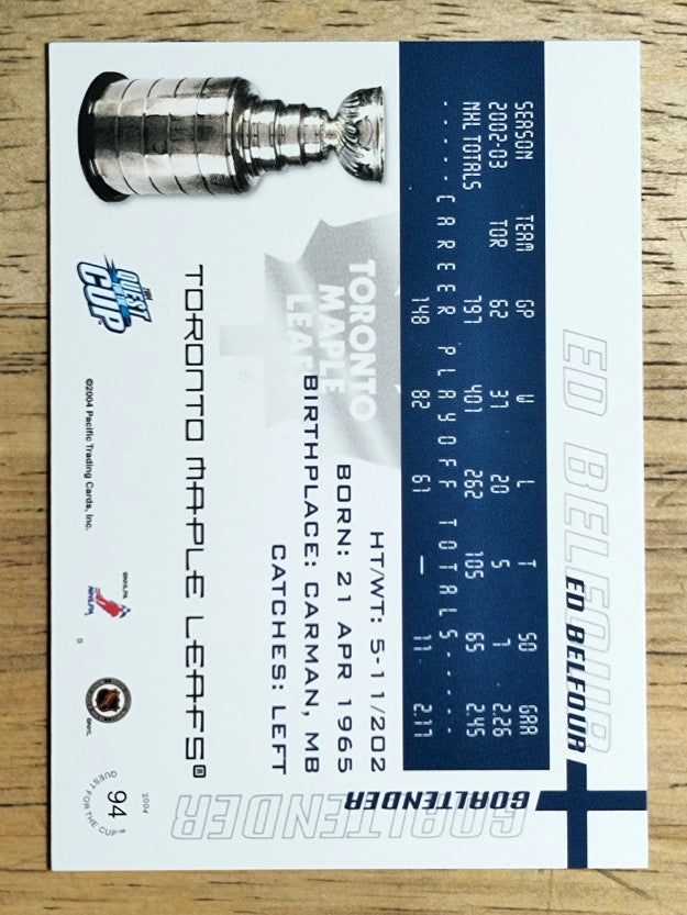 2003-04 Pacific Quest for the Cup #94 Ed Belfour
