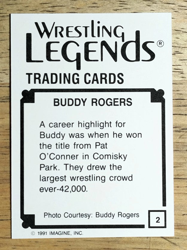 1991 Imagine Wrestling Legends #2 Buddy Rogers