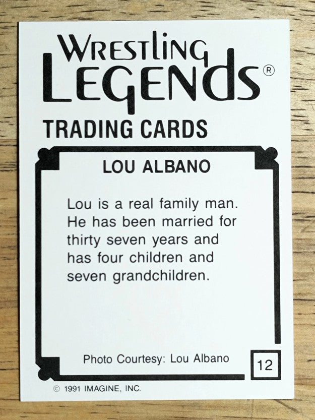 1991 Imagine Wrestling Legends #12 Lou Albano