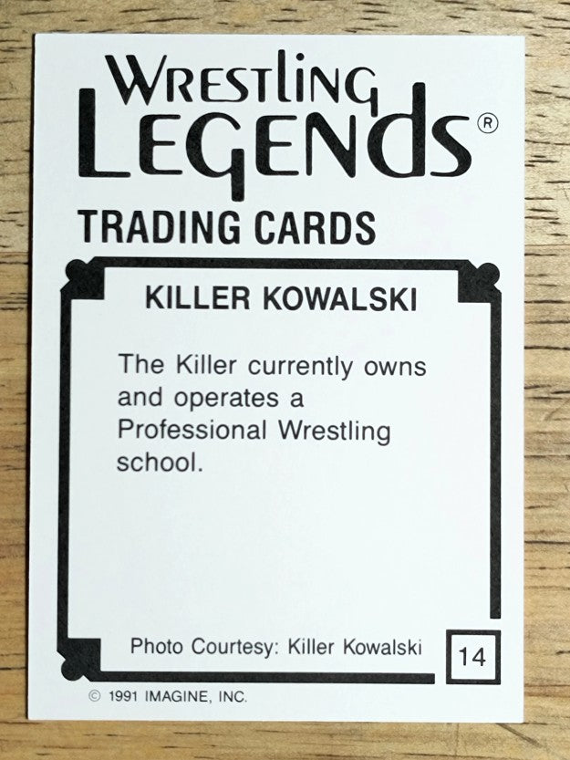 1991 Imagine Wrestling Legends #14 Killer Kowalski
