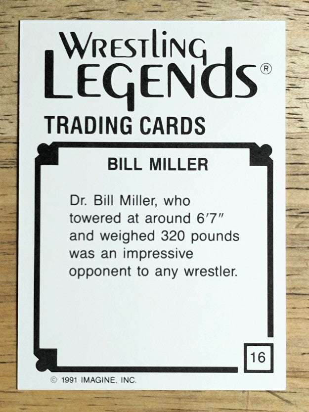 1991 Imagine Wrestling Legends #16 Bill Miller
