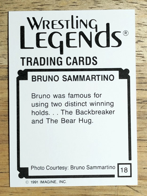 1991 Imagine Wrestling Legends #18 Bruno Sammartino