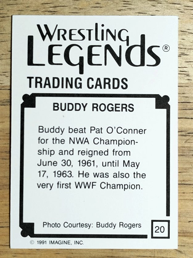 1991 Imagine Wrestling Legends #20 Buddy Rogers (NM)