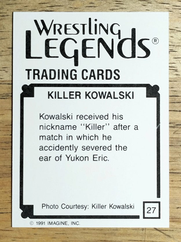 1991 Imagine Wrestling Legends #27 Killer Kowalski (NM)
