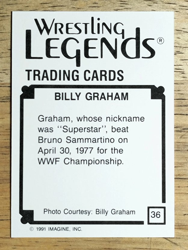 1991 Imagine Wrestling Legends #36 Billy Graham
