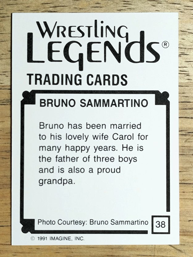 1991 Imagine Wrestling Legends #38 Bruno Sammartino