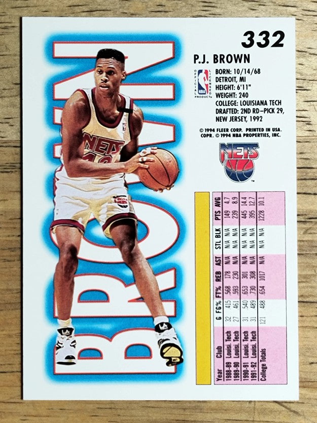 1993-94 Fleer #332 P.J. Brown RC