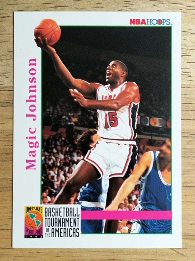 1992-93 Hoops #340 Magic Johnson USA