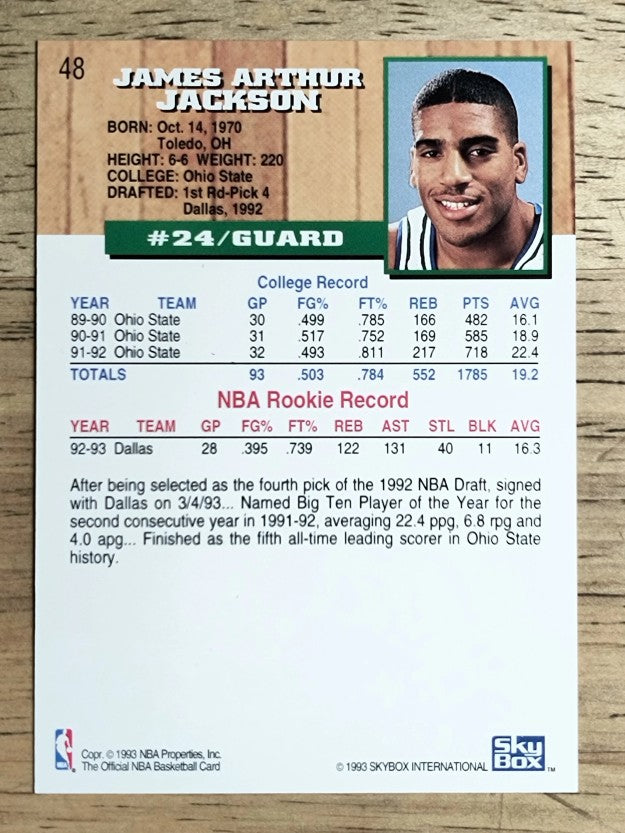 1993-94 Hoops #48 Jim Jackson