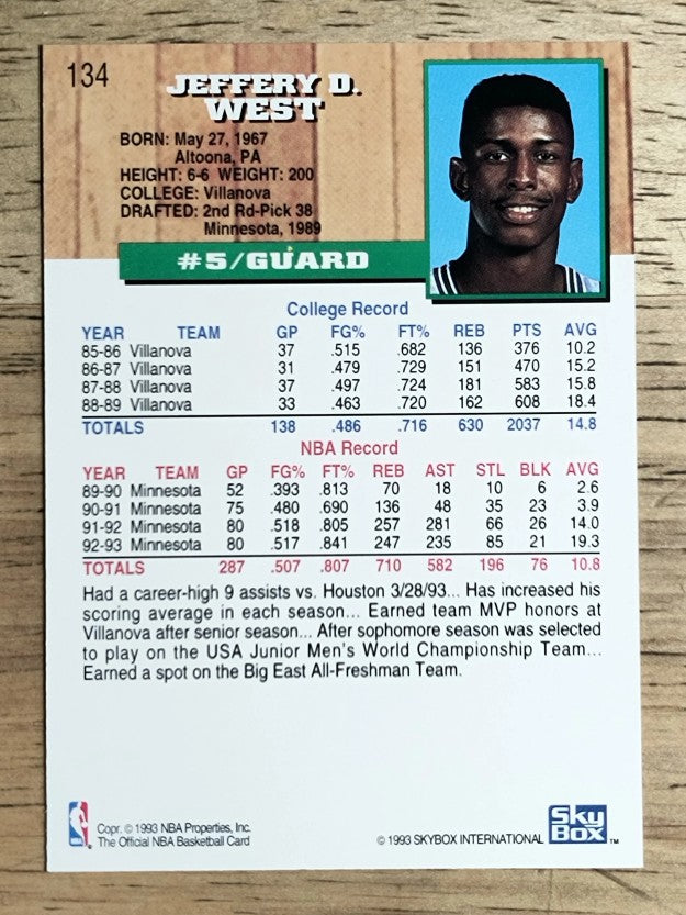 1993-94 Hoops #134 Doug West