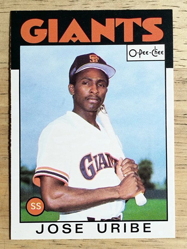 1986 O-Pee-Chee #12 Jose Uribe