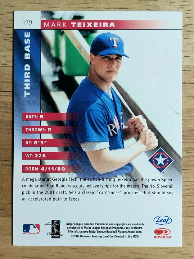 2002 Leaf #179 Mark Teixeira ROO (EXMT)