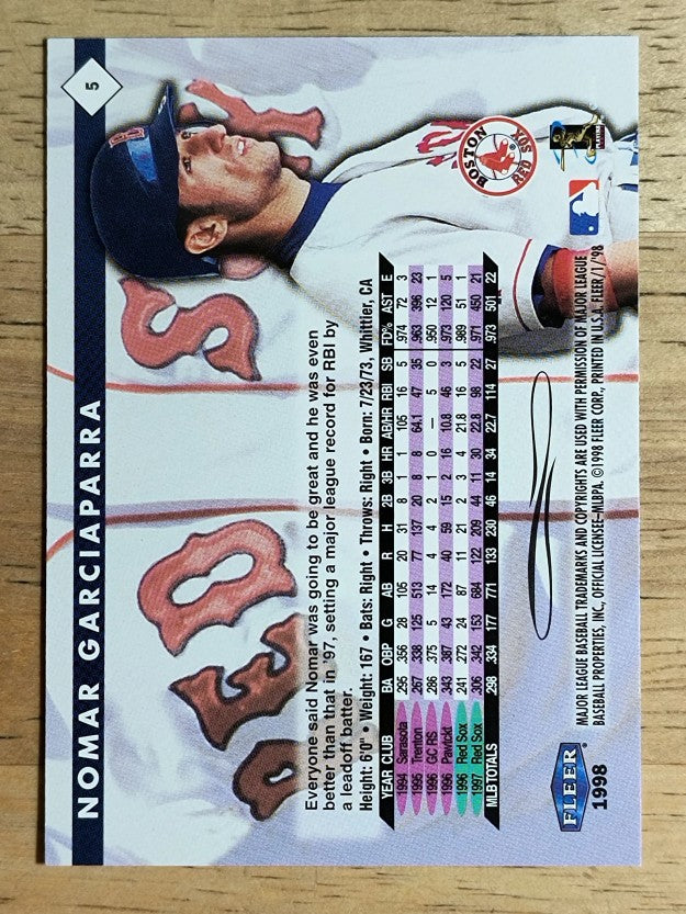 1998 Fleer Tradition #5 Nomar Garciaparra