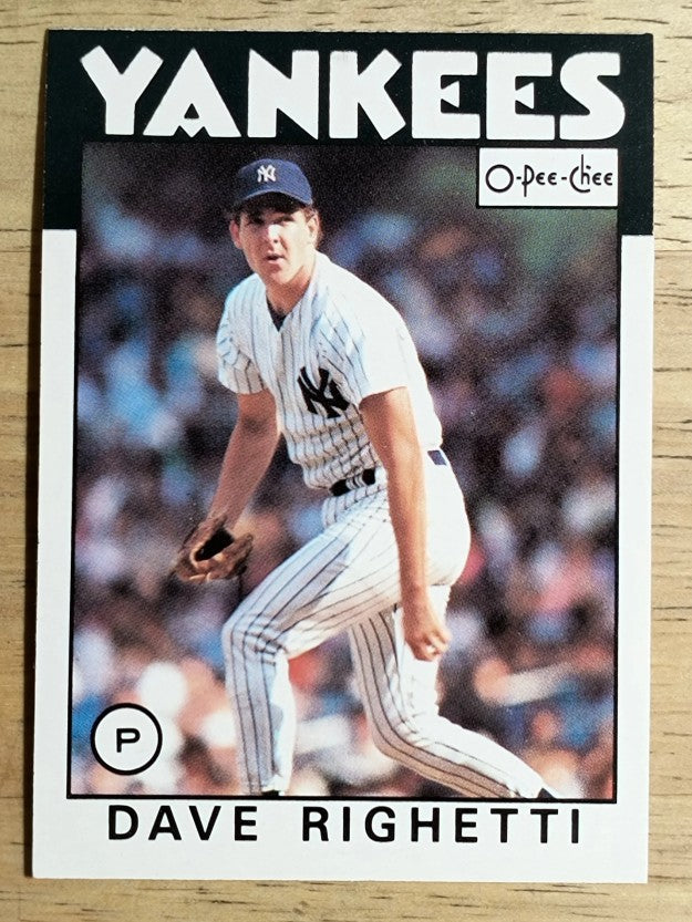 1986 O-Pee-Chee #34 Dave Righetti