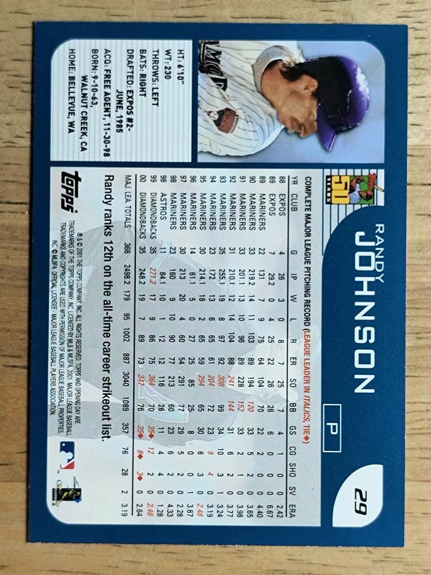 2001 Topps Opening Day #29 Randy Johnson