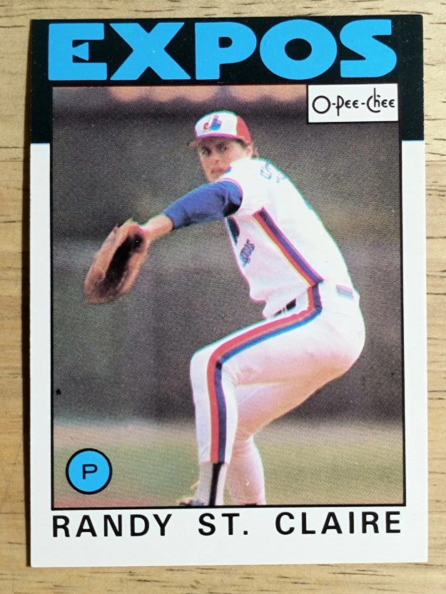 1986 O-Pee-Chee #89 Randy St. Claire
