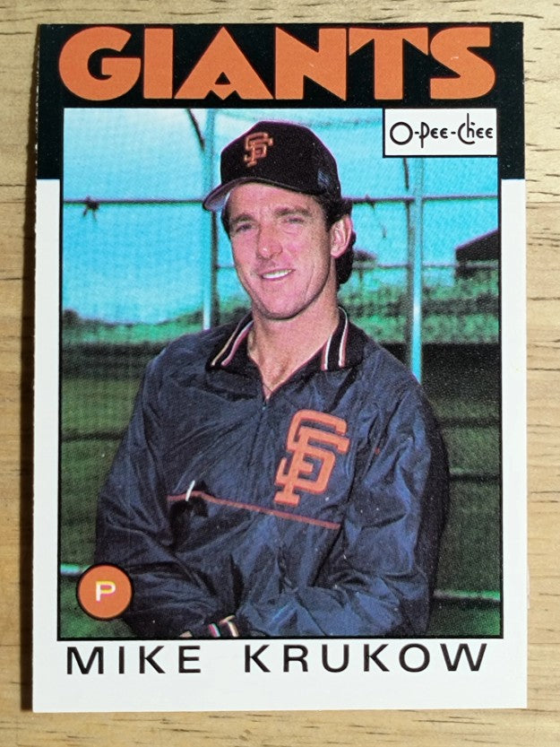 1986 O-Pee-Chee #126 Mike Krukow