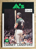 1986 O-Pee-Chee #134 Carney Lansford