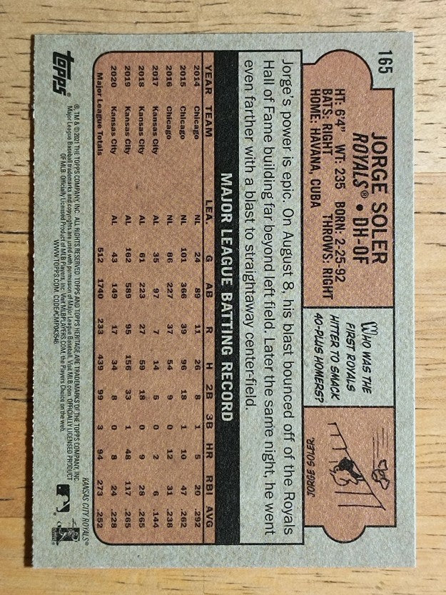 2021 Topps Heritage #165 Jorge Soler