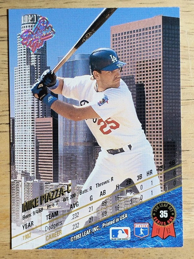 1993 Leaf #35 Mike Piazza