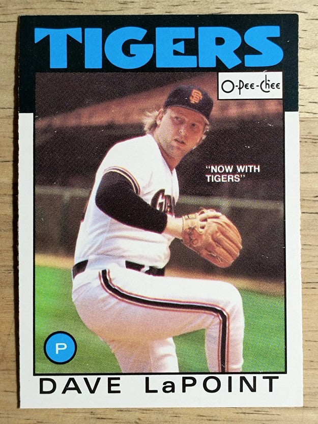 1986 O-Pee-Chee #162 Dave LaPoint
