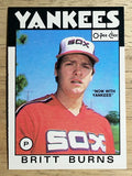 1986 O-Pee-Chee #174 Britt Burns