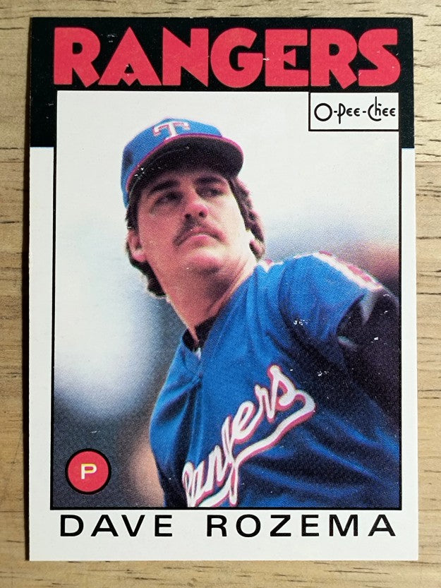 1986 O-Pee-Chee #208 Dave Rozema
