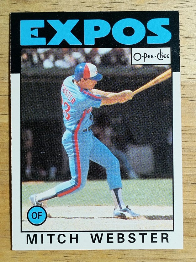 1986 O-Pee-Chee #218 Mitch Webster
