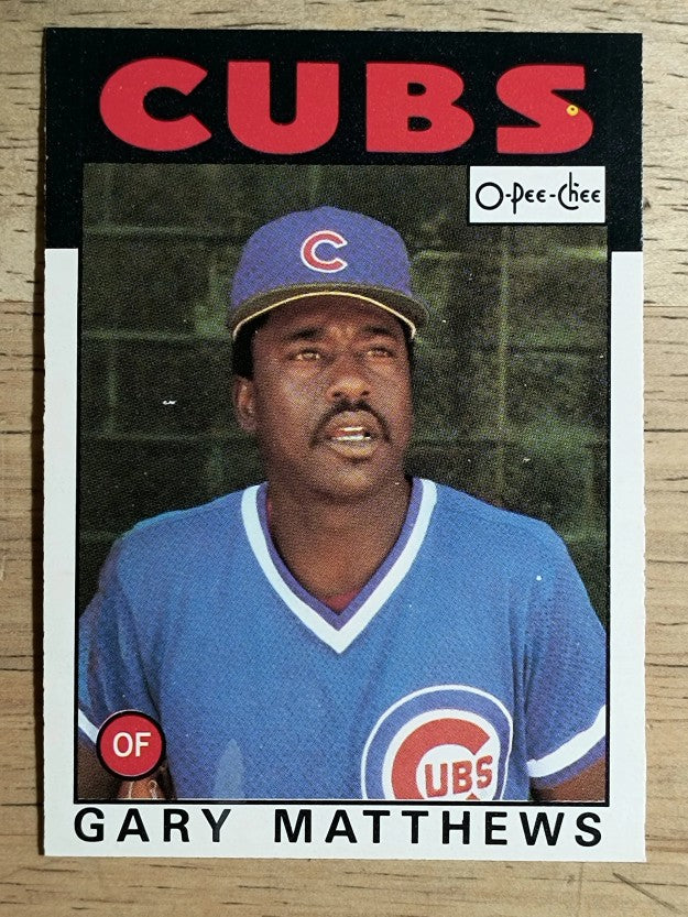 1986 O-Pee-Chee #292 Gary Matthews