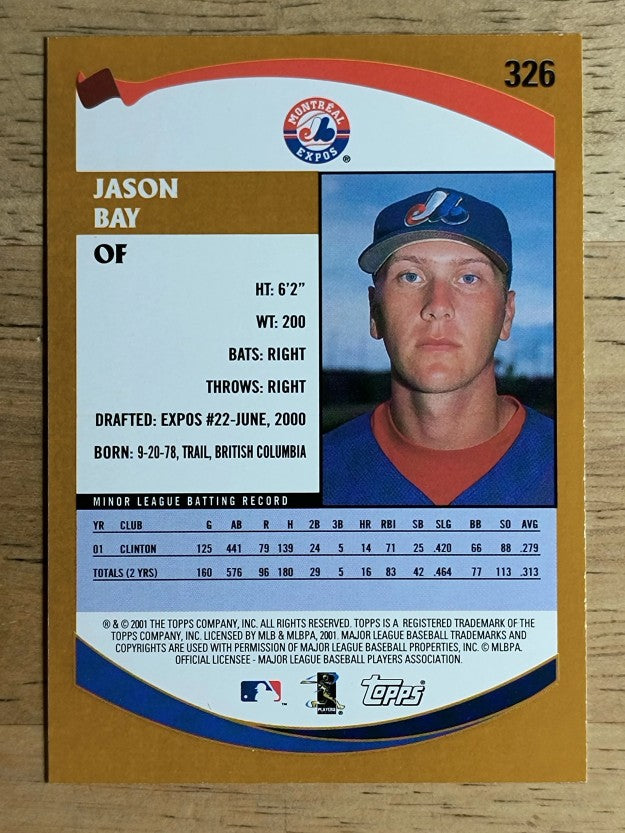2002 Topps #326 Jason Bay PROS RC