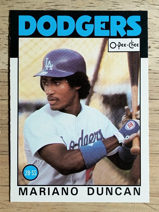 1986 O-Pee-Chee #296 Mariano Duncan RC