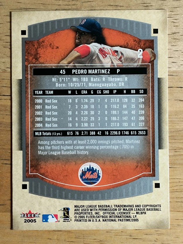 2005 National Pastime #2 Pedro Martinez