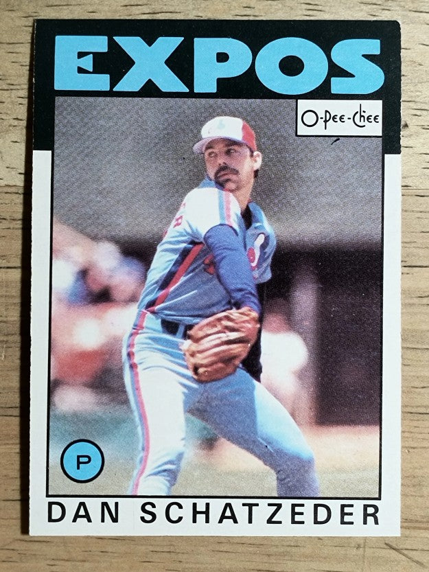 1986 O-Pee-Chee #324 Dan Schatzeder