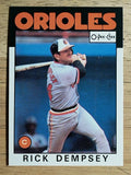 1986 O-Pee-Chee #358 Rick Dempsey