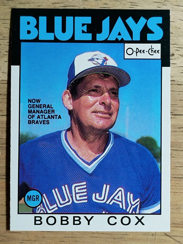 1986 O-Pee-Chee #359 Bobby Cox MG