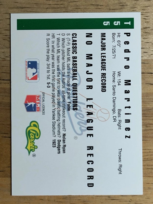 1991 Classic III #T55 Pedro Martinez