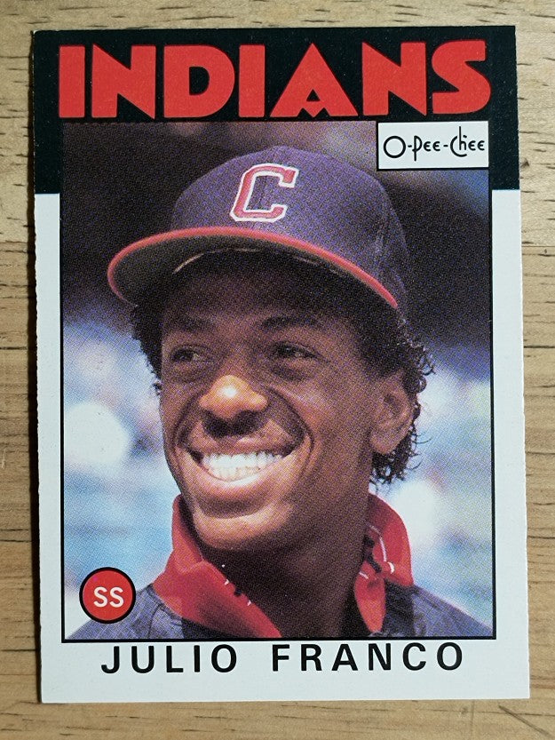 1986 O-Pee-Chee #391 Julio Franco