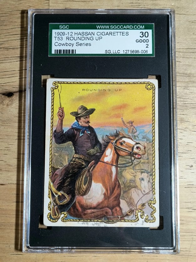 1909 Hassan Cowboy Series T53 #41 Rounding Up (SGC 2 GOOD)